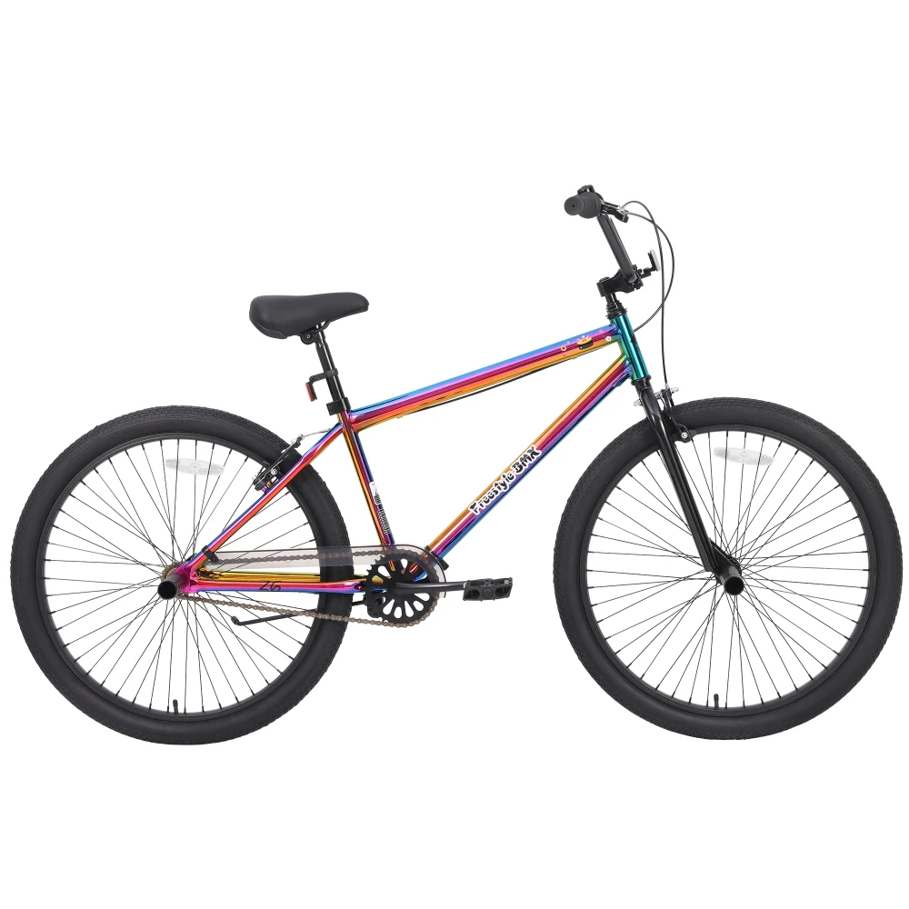 Freestyle Kids Bike Double Disc Brakes 26 Inch Single Speed  Children's Bicycle for Boys Girls Age 12+ Years