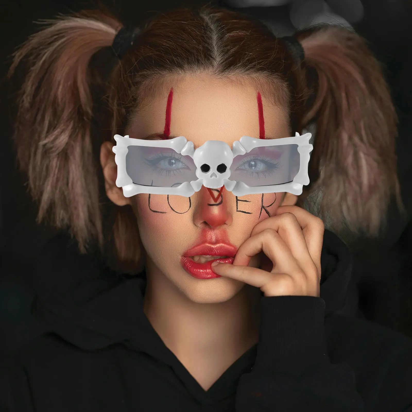 

Glasses Halloween Party Eyeglasses Photo Booth Props Sunglasses Accessory Plastic