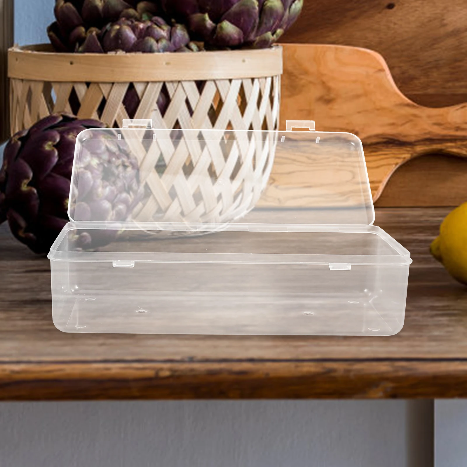 

Cheese Storage Container Rectangular Box for Fridge PP Material Reusable Plastic Butter Dish Lid Keeps Food Fresh