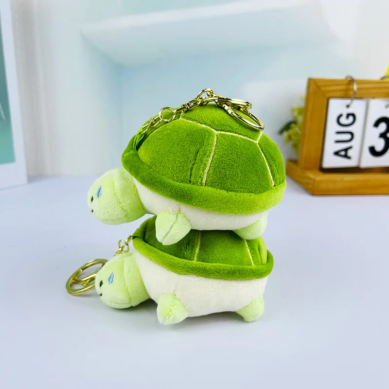 Stuffed Animals Plush Key Chain Cute Little Turtle Plush Toy Bag Pendant Ugly and Cute Little Turtle Brithday Gift for Friend