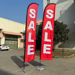 Big Sale swooper flag outdoor business promotional flag Sign for 15ft flagpole Double-sided Advertising Windless feather Flag