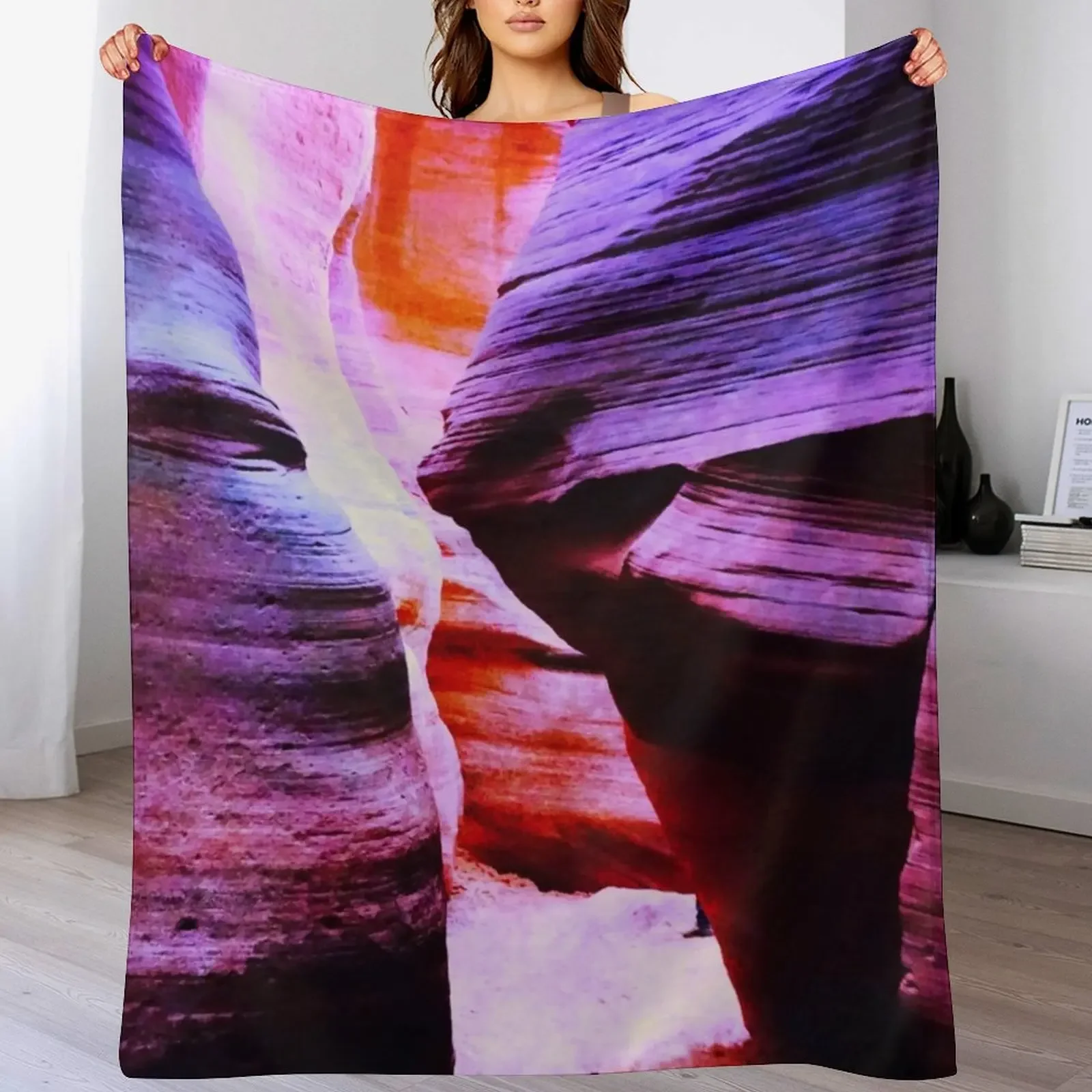 Antelope Canyon III Throw Blanket Summer Beddings funny gift Quilt Blankets