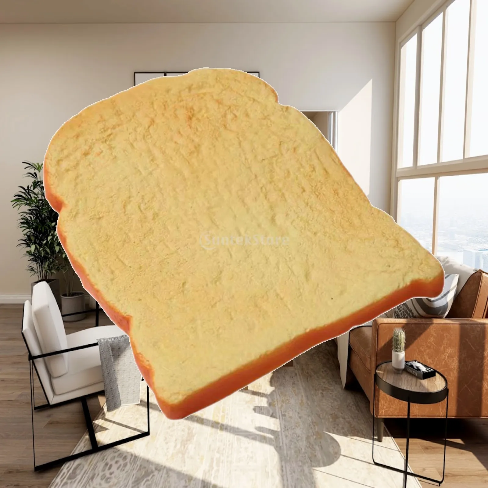 Slow Rising Food Toy Sensory Toy Decompression Toy Soft Toast Bread Shape Squishes Toy for Teens Holiday Gifts Basket Filler