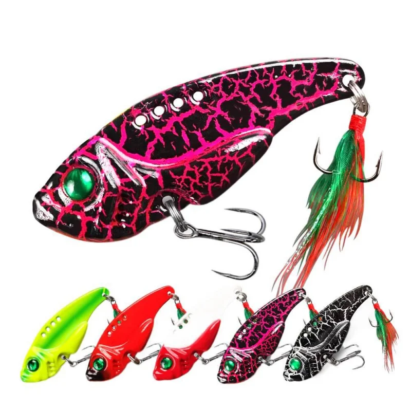 

Набор из 5 приманок для рыбалки на дальние дистанции, VIB-приманки, 3-20 г, универсальные микро-вибрирующие приманки для любых водоемов с перьевым крючком