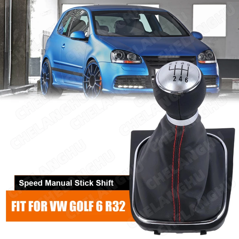 

For VW Scirocco 2009 2010 2011 2012 2013 2014 Car-Stying 6 Speed Car Stick Gear Shift Knob With PU Leather Boot
