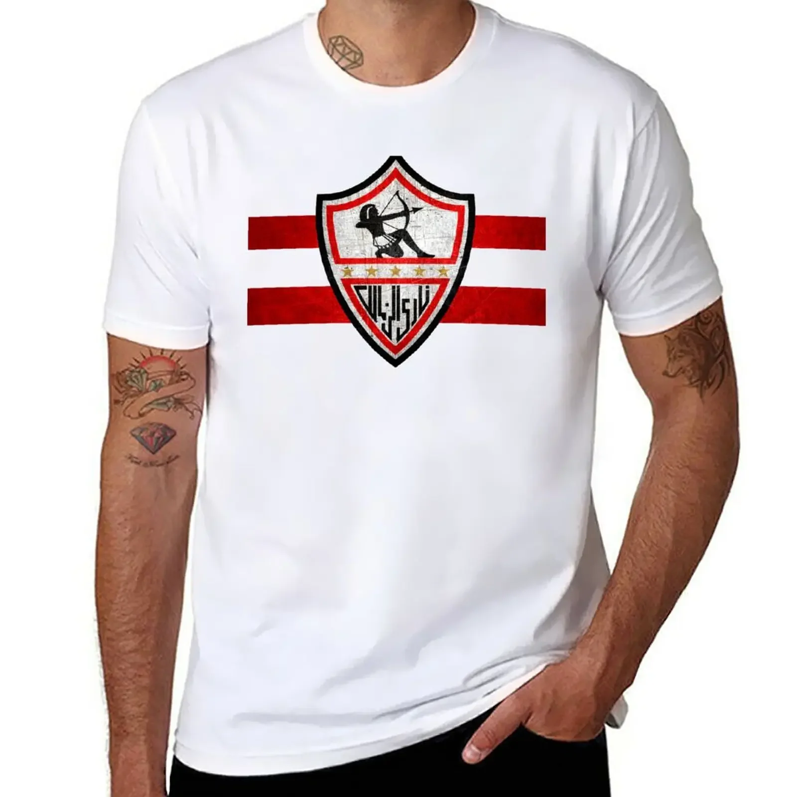 New Zamalek soccer football fans Giza Egypt T-Shirt graphic tees graphics designer men heavyweight Round Collar Outfits funny