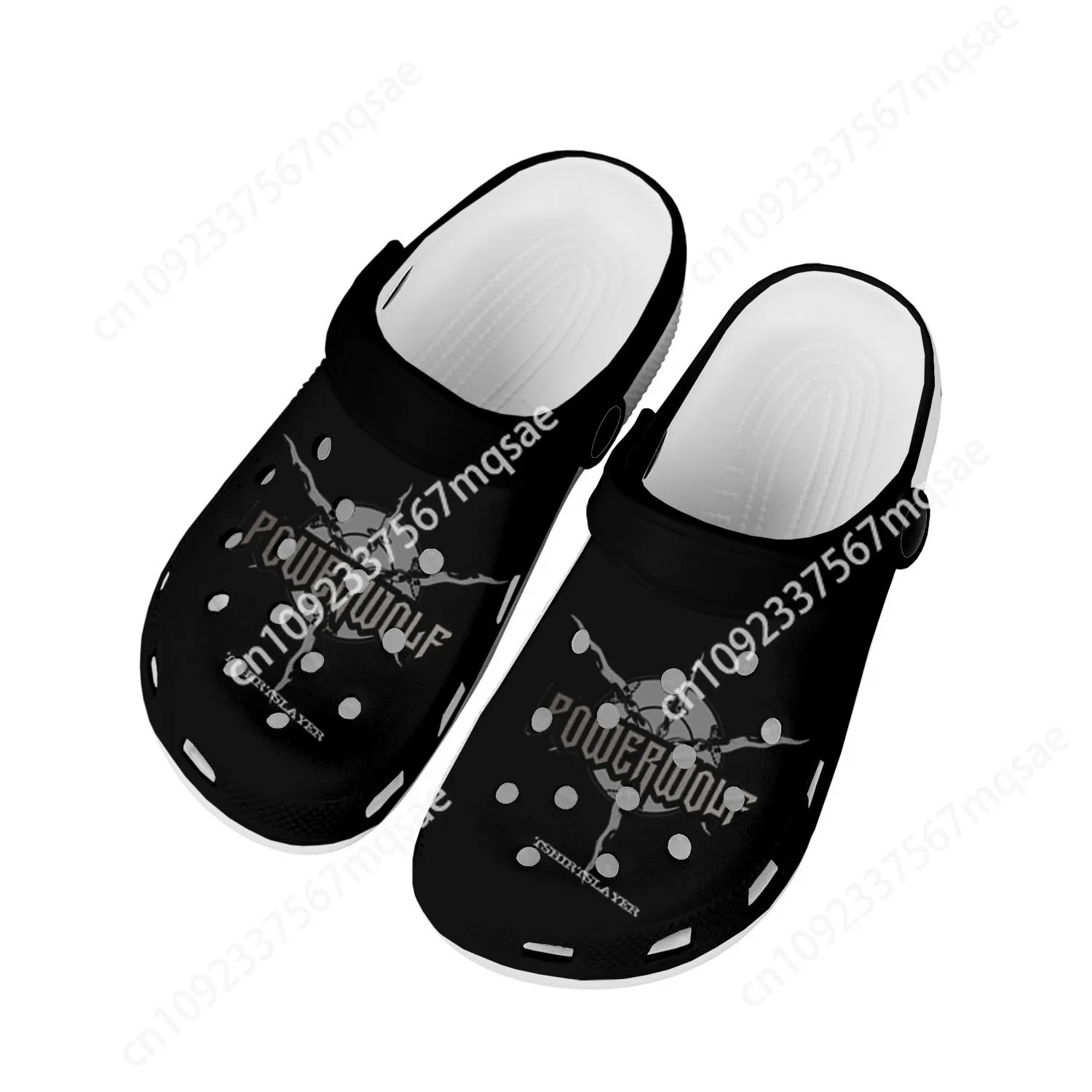 

Power Metal Powerwolf Rock Band Home Clogs Custom Water Shoes Mens Womens Teenager Shoes Clog Breathable Beach Hole Slippers