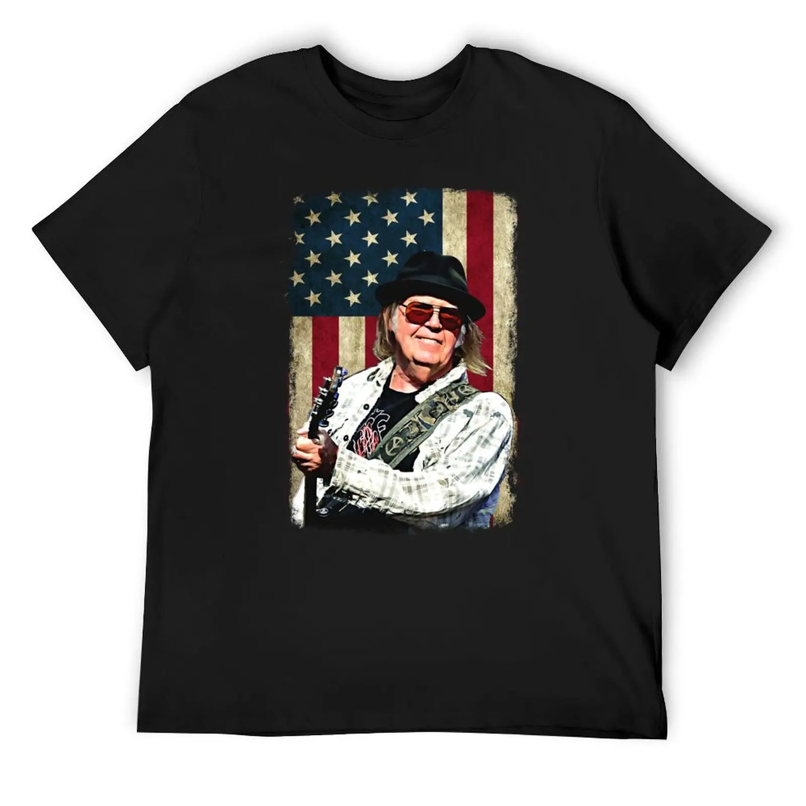 

Vintage Young America Flag T-Shirt blue archive graphic t shirt vintage plus size tops custom t-shirts men workout shirt