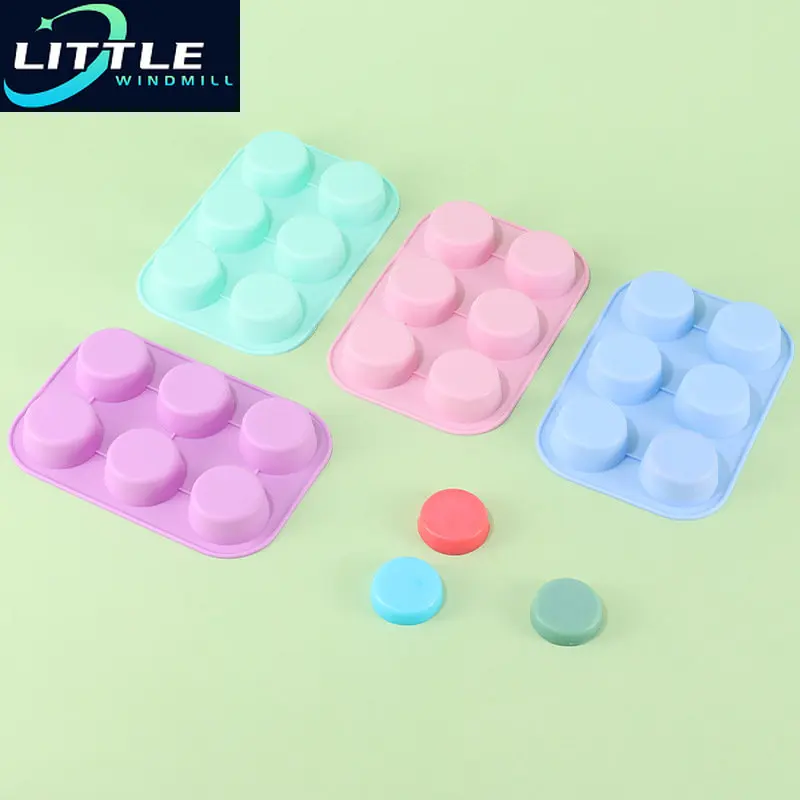 

6 Cavity Oval Soap Mold Silicone Molds for Making Handmade Forms Silicon Cake Bake Mould