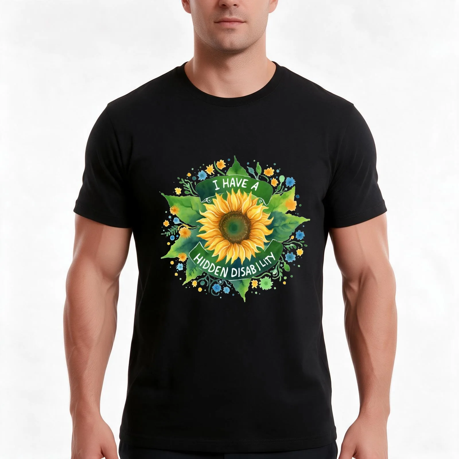 I have a hidden disability T-Shirt, Summer Casual Cotton Tee, Oversized Streetwear Tops, Vintage Graphic Print, Unisex Men Women