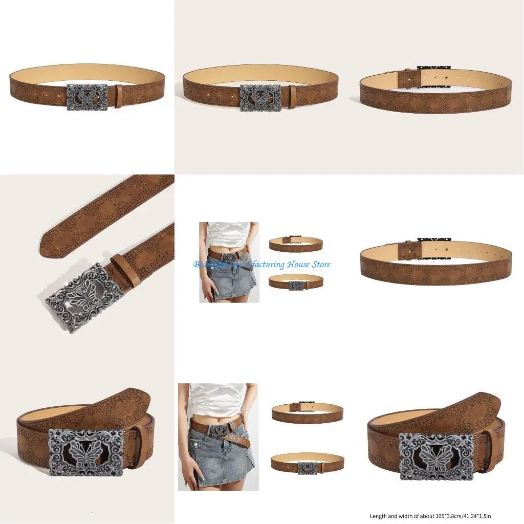 

E56A Богемный пояс из искусственной кожи, женский декор на талию, брюки, пояс с тиснением, шорты, пояс