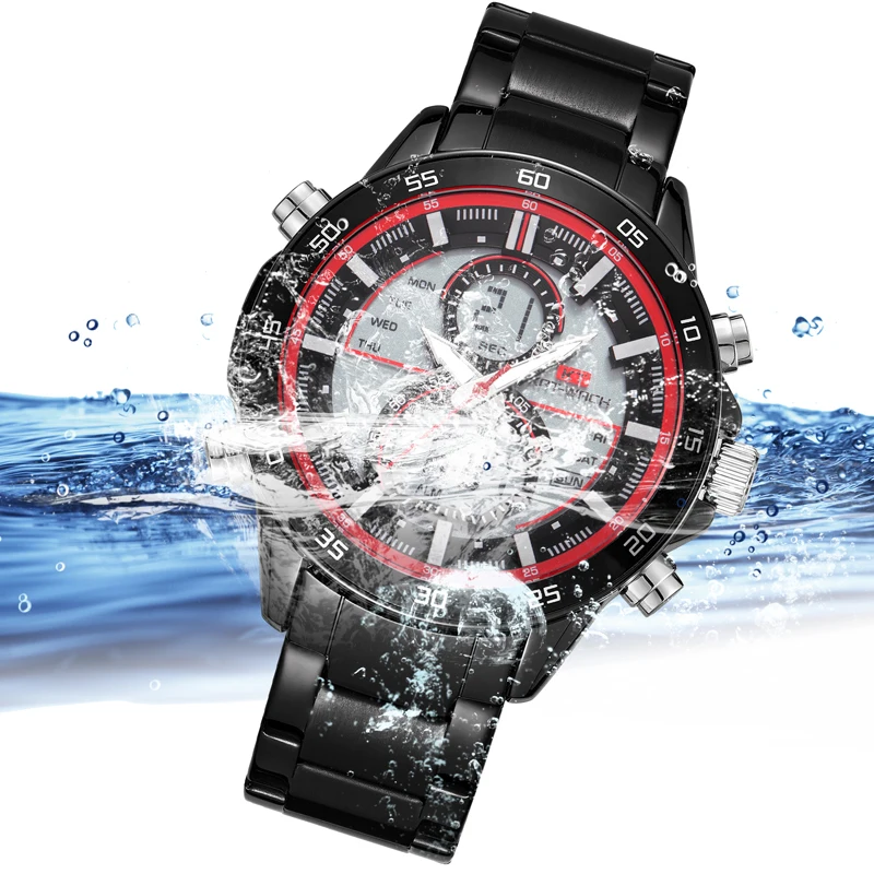 KAT-WATCH Electronics Watch for Men Clock Sports Watches Digital Mens Watch Military Waterproof Reloj Hombre Black