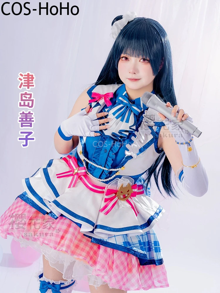 

COS-HoHo аниме Lovelive Aqours Arcade 1, Tsushima Yoshiko/Watanabe You/Matsuura Kanan, прекрасная униформа, карнавальный костюм на Хэллоуин