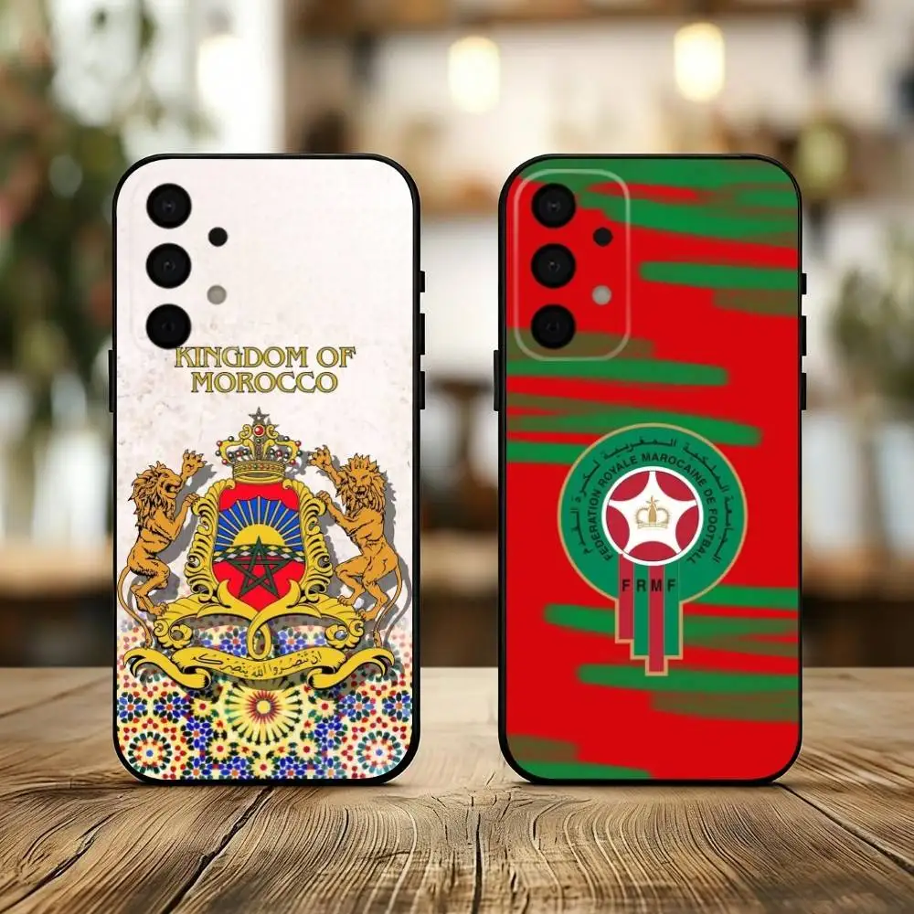 

M-Morocco F-Flag phone Case For Samsung Galaxy A73,A72,A71,A70,A53,A52,A51,Others Soft Black Shell