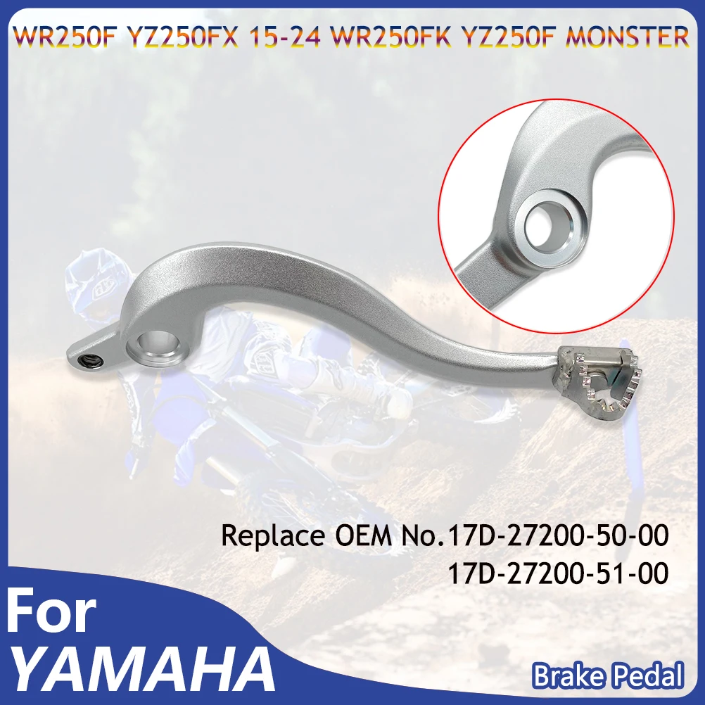 Motorcycle YZ Rear Brake Pedal Assembly For YAMAHA WR250F YZ250FX 15-24 WR250FK YZ250F MONSTER WR Dirt Bike Aluminum Brake Pedal