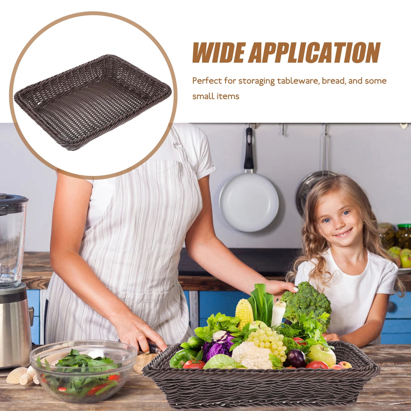 

Bread Basket Woven Simulation Rattan Tray Tableware Fruit Desktop ganizer Vegetable Container Kitchen Accessories