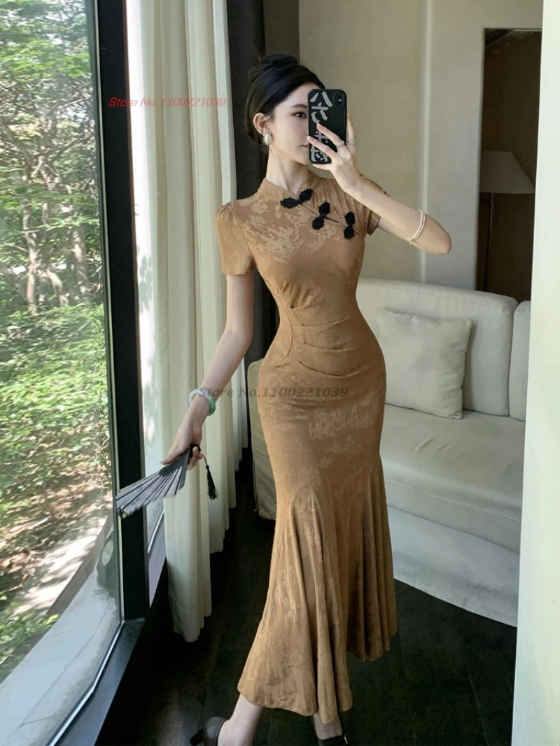 2026-oriental-vintage-nightclub-dress-improved-qipao-traditional-knitted-jacquard-cheongsam-retro-banquet-evening-fishtail-dress