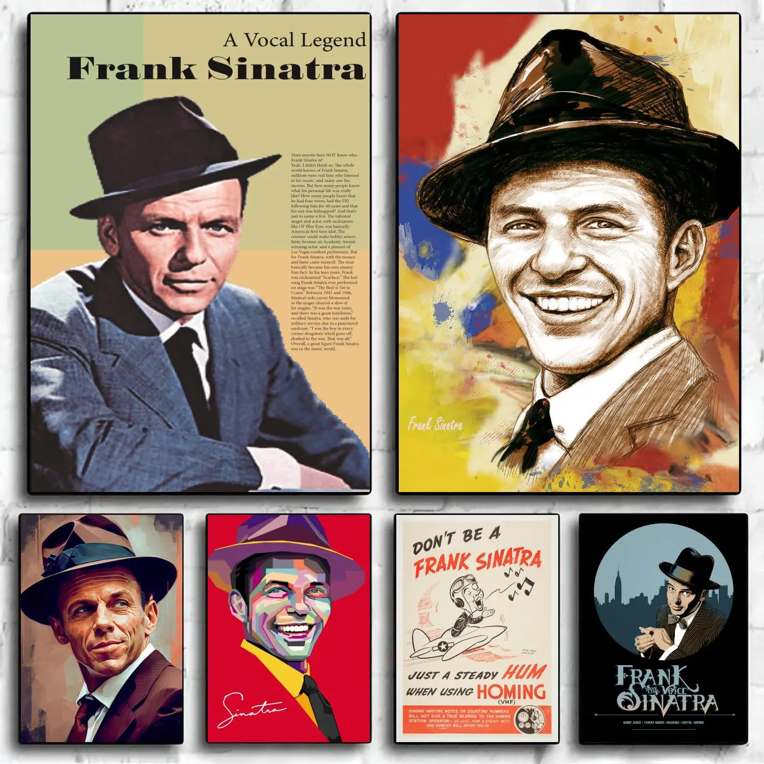 frank sinatra Decoration Art Poster Wall Art Personalized Gift Modern Family bedroom Decor Canvas Posters