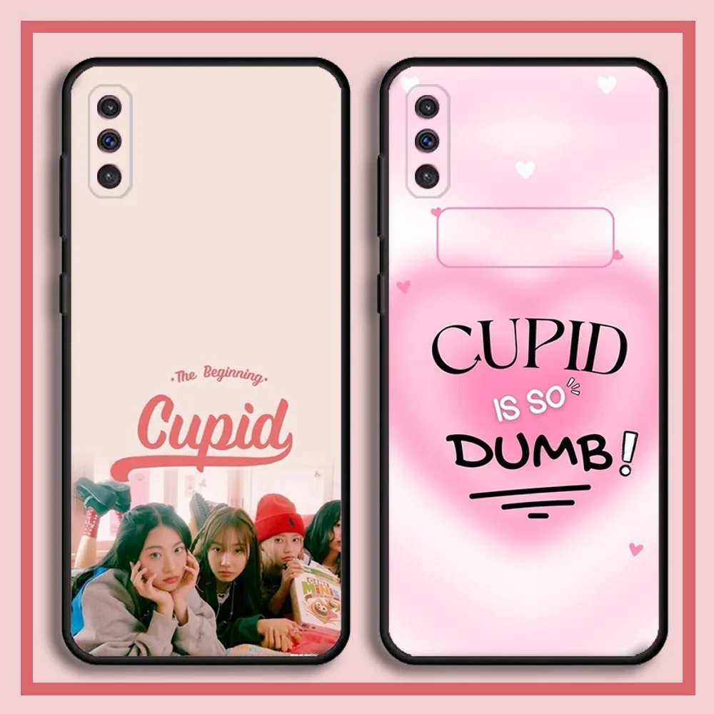 Kpop F-FIFTY F-FIFTY Cupid Phone Case For Samsung S23,23,22,30,21,10,9,Note20 Ultra,Lite,Ultra,5G,Plus,FE,Black Soft Case