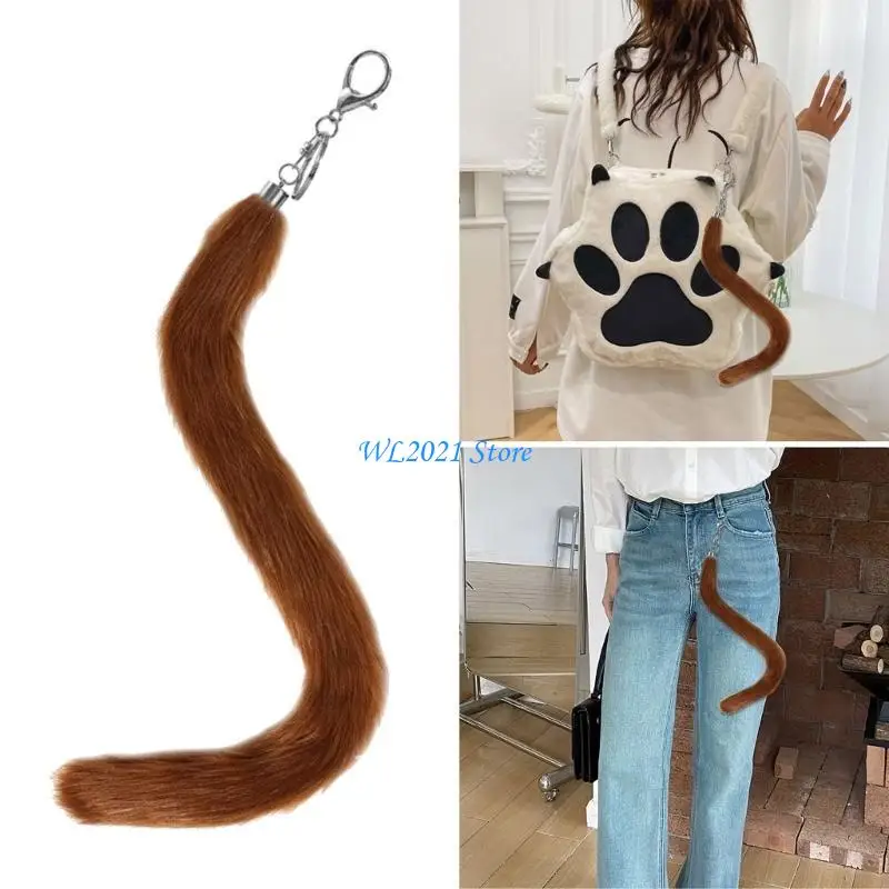 

G5GC Fashionable Keychain Pendant Colorful Bag Accessory Animal Tail for Bag