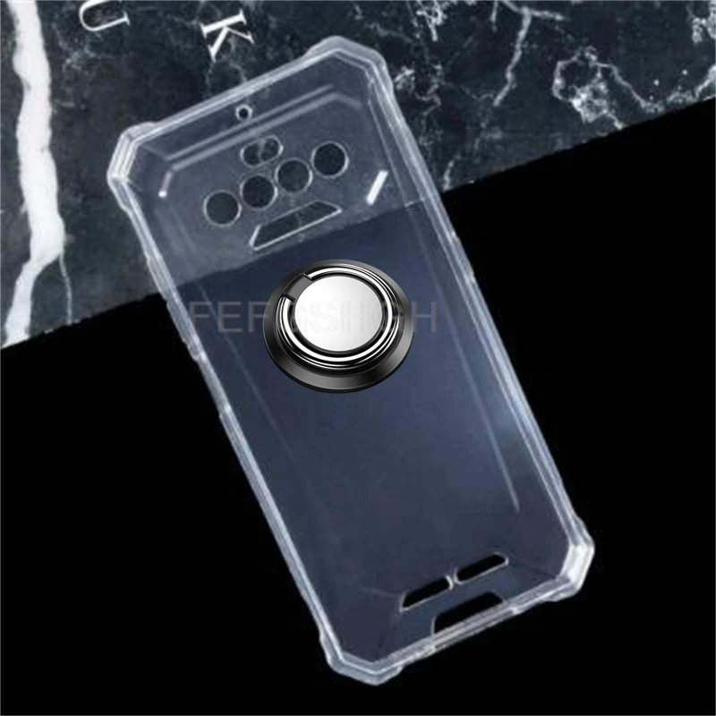 For Oukitel IIIF150 R2022 F150 R2022 Back Ring Holder Bracket Phone Cover TPU Soft Silicone Case
