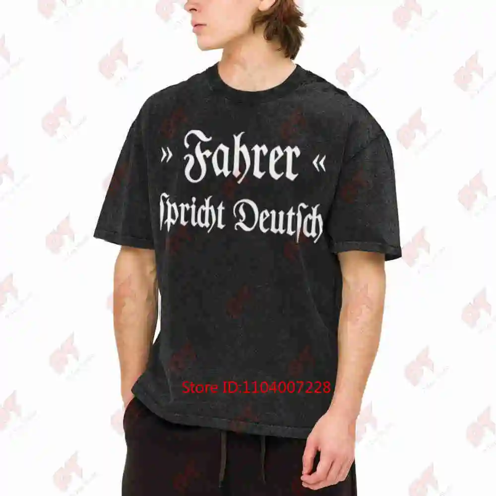 Driver Speaks German Vintage Washed Tee Pure Cotton T-Shirt