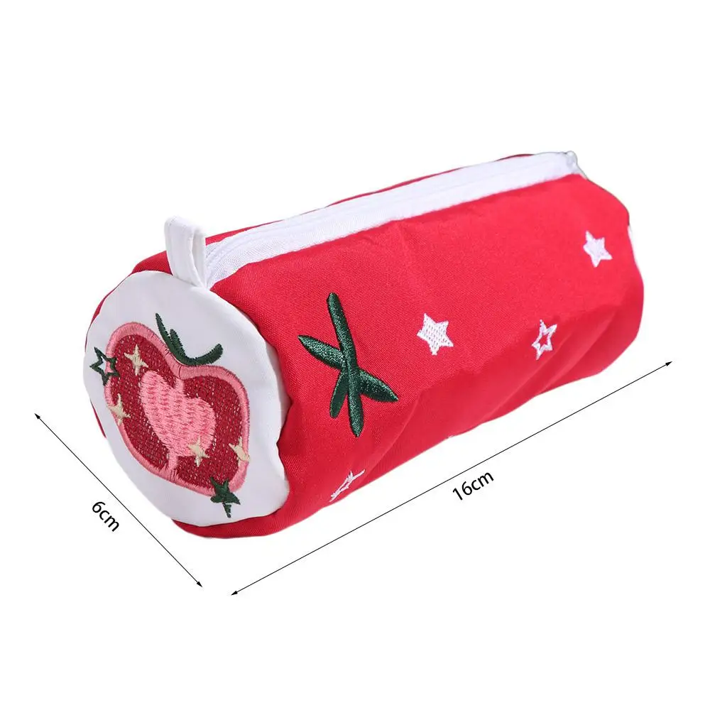 Elephant Pencil Case Pouch Pillow Shape Zipper Makeup Lipstick Bag Tomato Large Capacity Desk Storage Bag School Office Supply