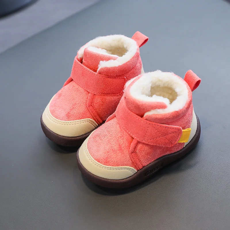 Toddler Baby Boots Winter Boys Girl Warm Baby Snow Boots Plush Soft Bottom Infant Shoes Baby Outdoor Sneakers Kids Shoes Newborn