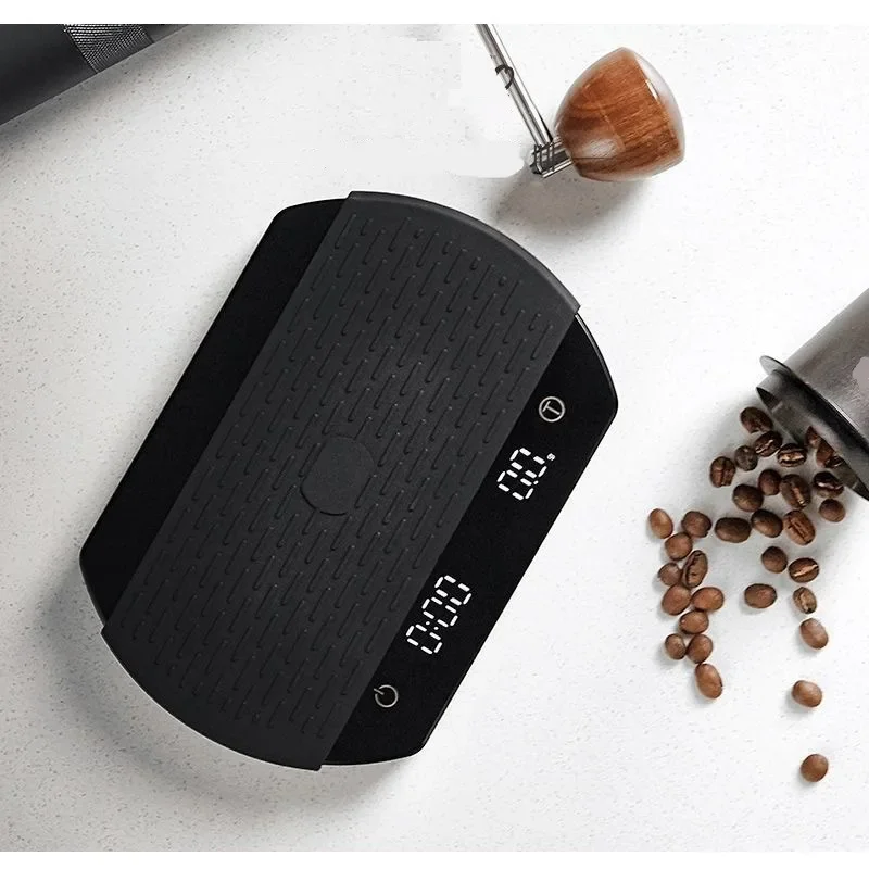 Hand brewed coffee scale LED display kitchen scale USB charging household baking  with chronograph electronic