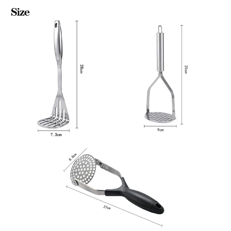 Pressed Potato Masher Stainless Steel Potatoes Puree Press Sweet-Potato Pumpkin Masher Manual Juicer Machine Kitchen Gadgets