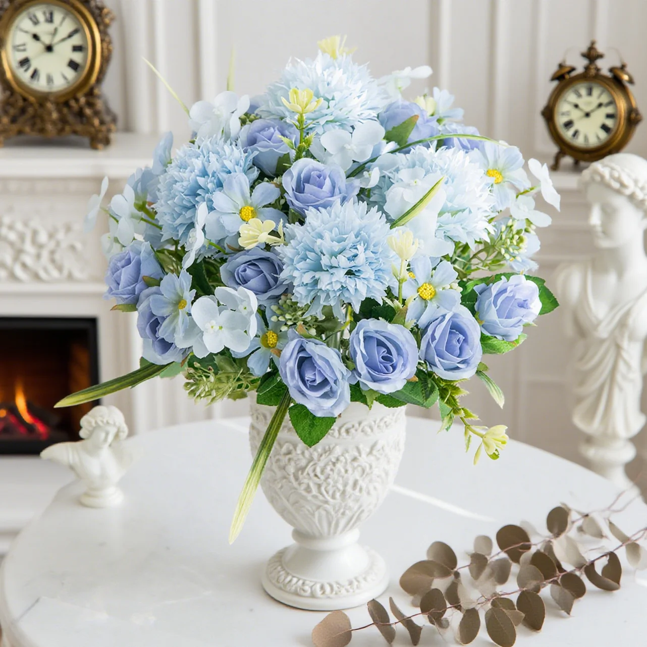 Ramo de Rosas Artificiales de Seda para Boda, Decoración para el Hogar, Mesa, Festivales, Jarrón, Ramo de Novia, Jardín, Manualidades, Regalos Hechos a Mano