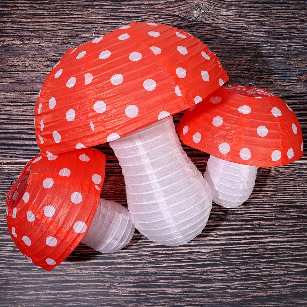 8 Inch 12 Inch Wonderland Theme Mushroom Tent Mushroom Decor Lanterns Room Decor Forest Jungle