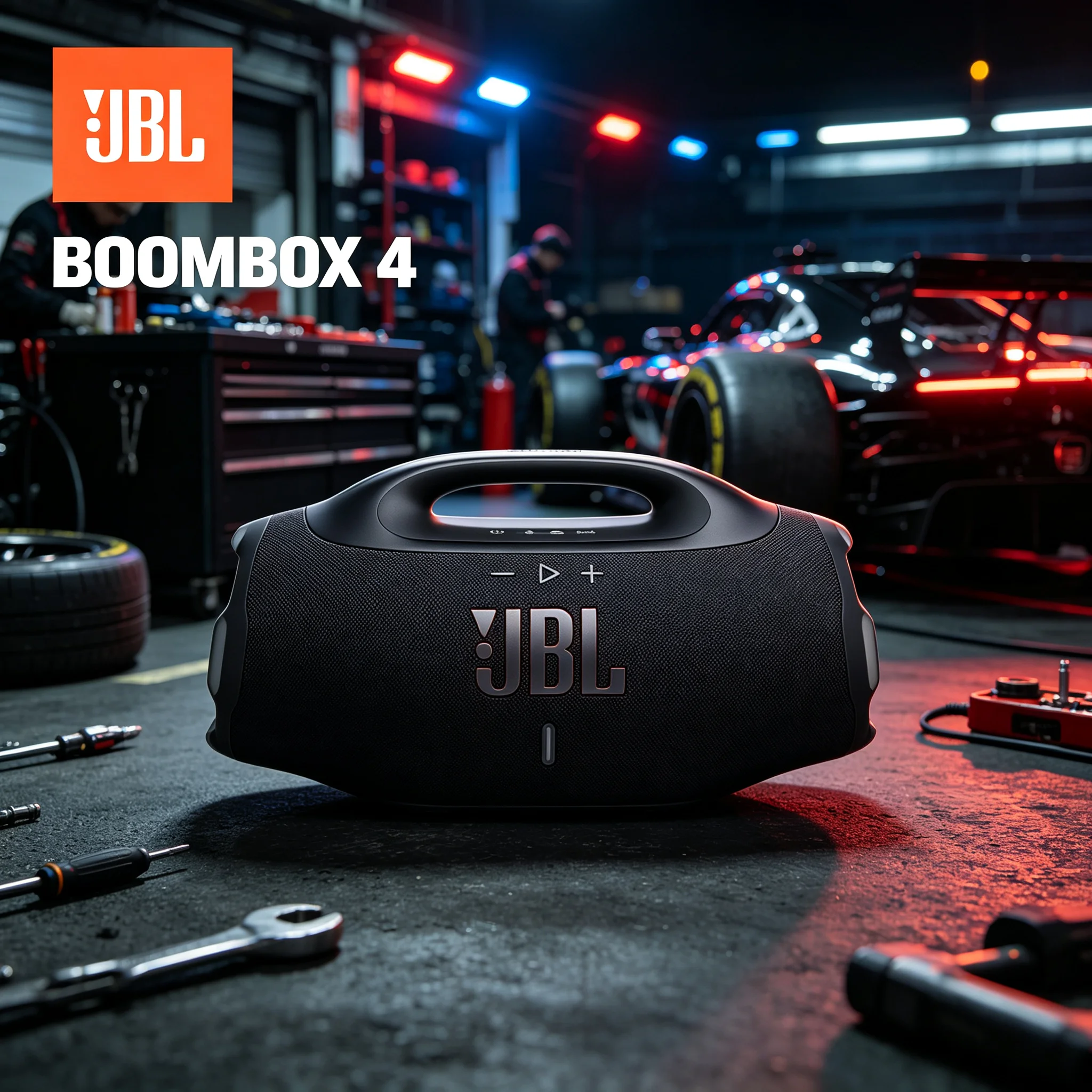 JBL Boombox 4 Portable Outdoor Speaker AI Sound Boost Technology Powerful JBL Pro Sound Long Lasting Battery