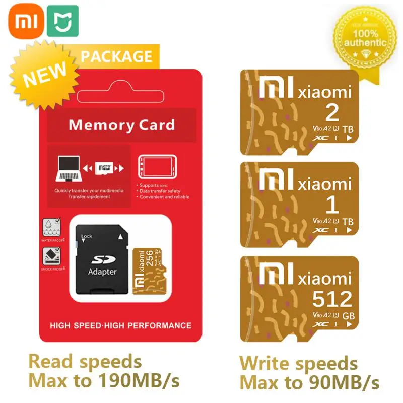 Original Xiaomi mijia Memory Card 2TB 1TB 512GB 256GB Class10 Mini TF Card SD Card for Cell Phones Car Devices Computers Drones