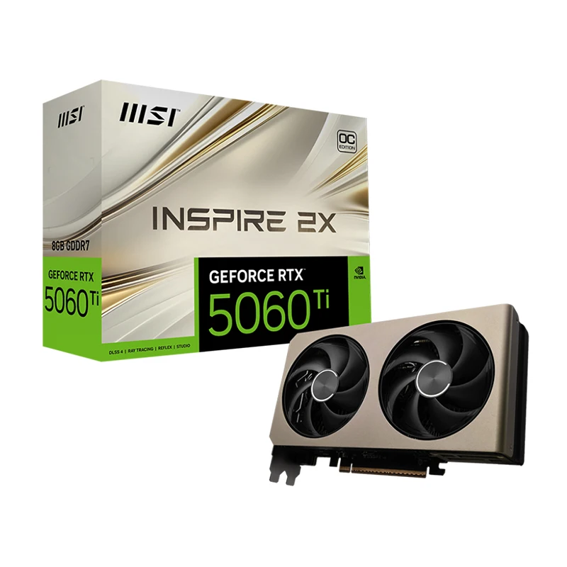 بطاقة رسومات الألعاب MSI RTX 5060 Ti 8GB INSPIRE 2X OC Hardcore Master