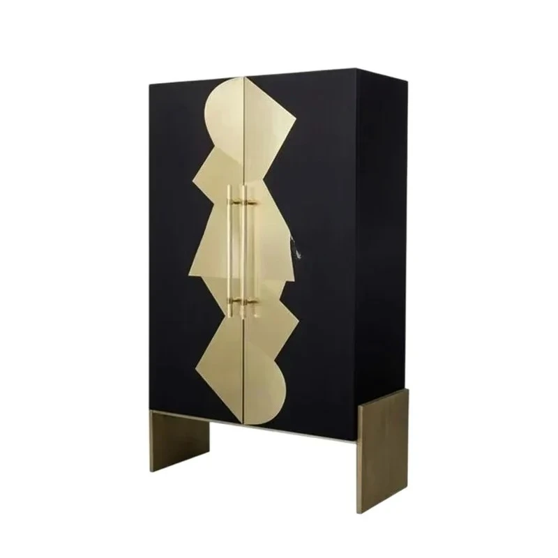 

Современный светлый роскошный винный шкаф с двойной дверью из цельного дерева, декоративный шкаф для вестибюля у стены, современный винный шкаф9