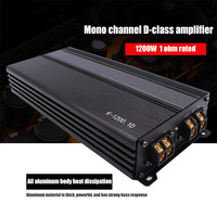 12V Amplificador Class D Single Channel 1200W Digital High-Power Car Amplifier Car De Audio Modification
