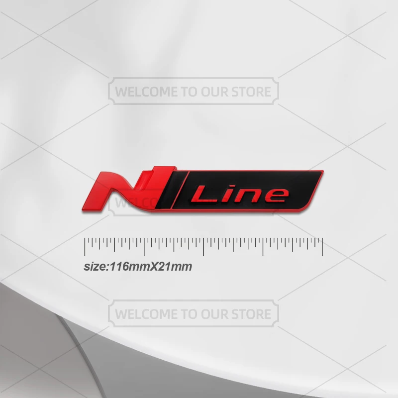 سيارة ثلاثية الأبعاد المعادن N خط الجسم شعار مصبغة شارة الشارات السيارات الذيل ملصق لشركة هيونداي إلنترا فيلوستر كونا توسكاني توكسون I30 I10