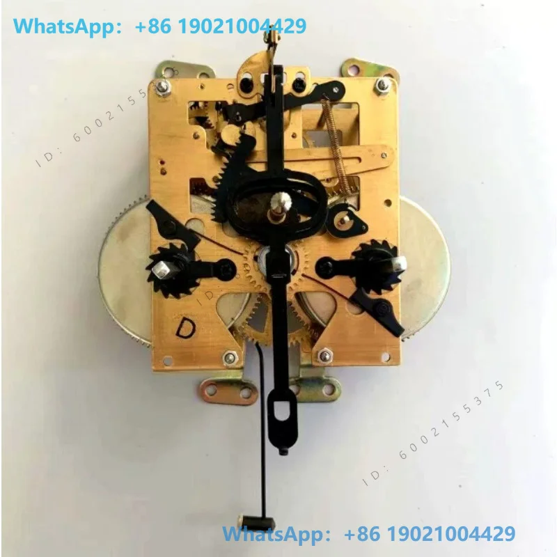 Pure copper movement base wall clock, old-fashioned timekeeping maintenance, rocking mechanical wind-up clock accessories