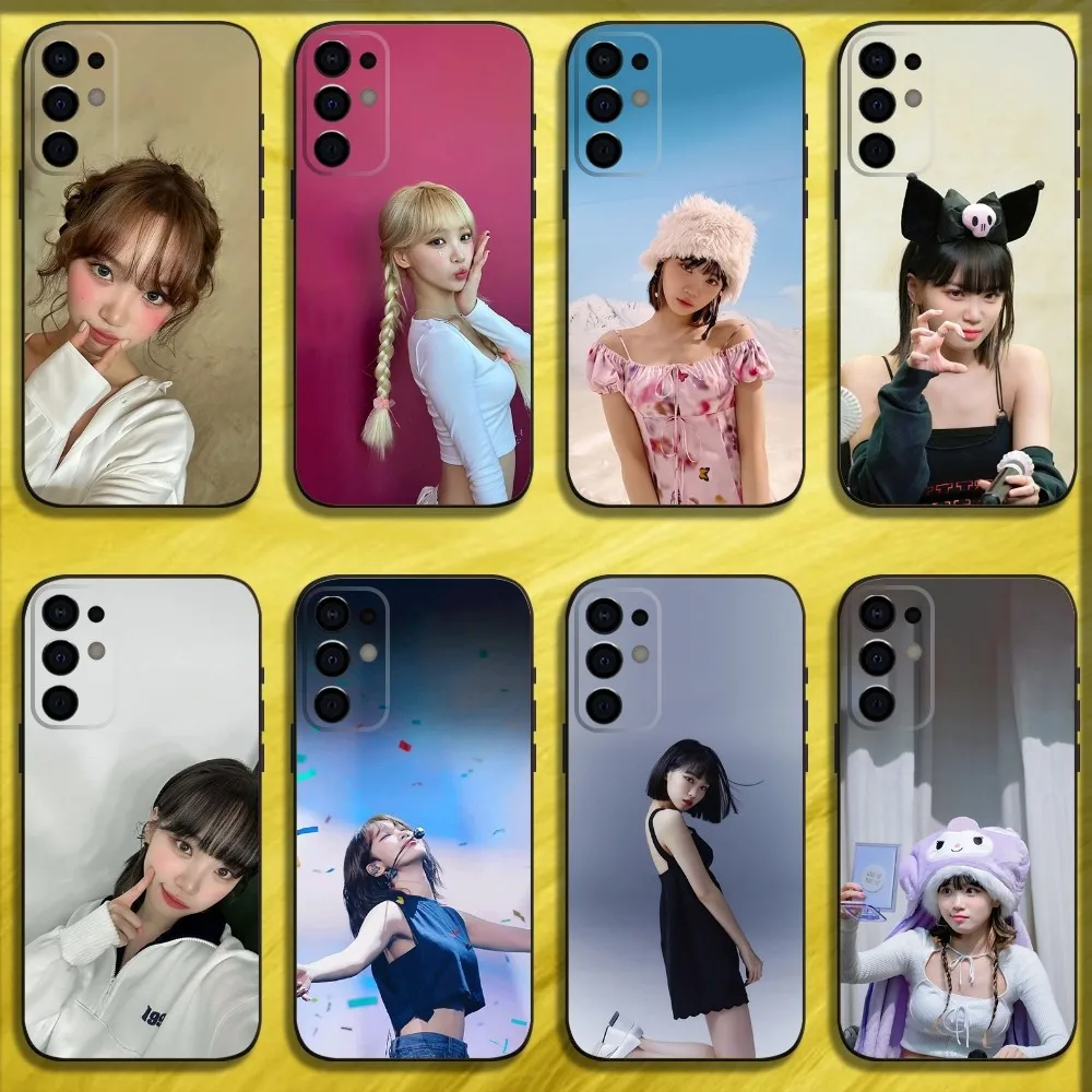 Singer K-Kim Chaewon Phone Case For Samsung S24,S21,S22,S23,S30,Ultra,S20,Plus,Fe,Lite,Note,10,9,5G Black Soft Cover