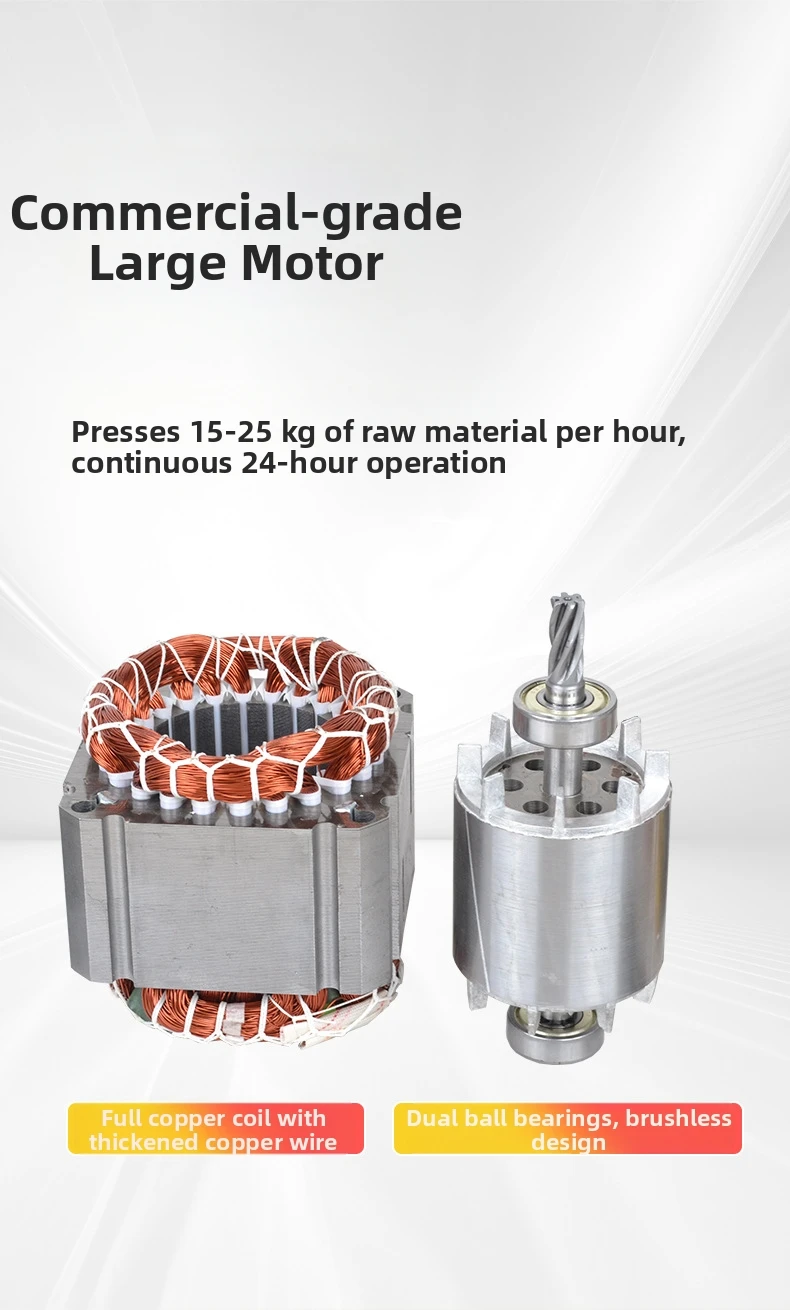 Z7 1200W Kommerzielle Ölpresse aus Edelstahl 304 - Automatisch für Erdnüsse/Sesam/Raps, Hocheffizient für den Haushalt – Detail 13