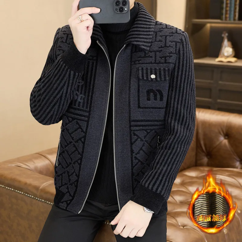 

Мужская зимняя куртка с утепленным флисом, повседневная, с воротником, универсальная, молодежная, приталенного кроя, с длинными рукавами, на молнии