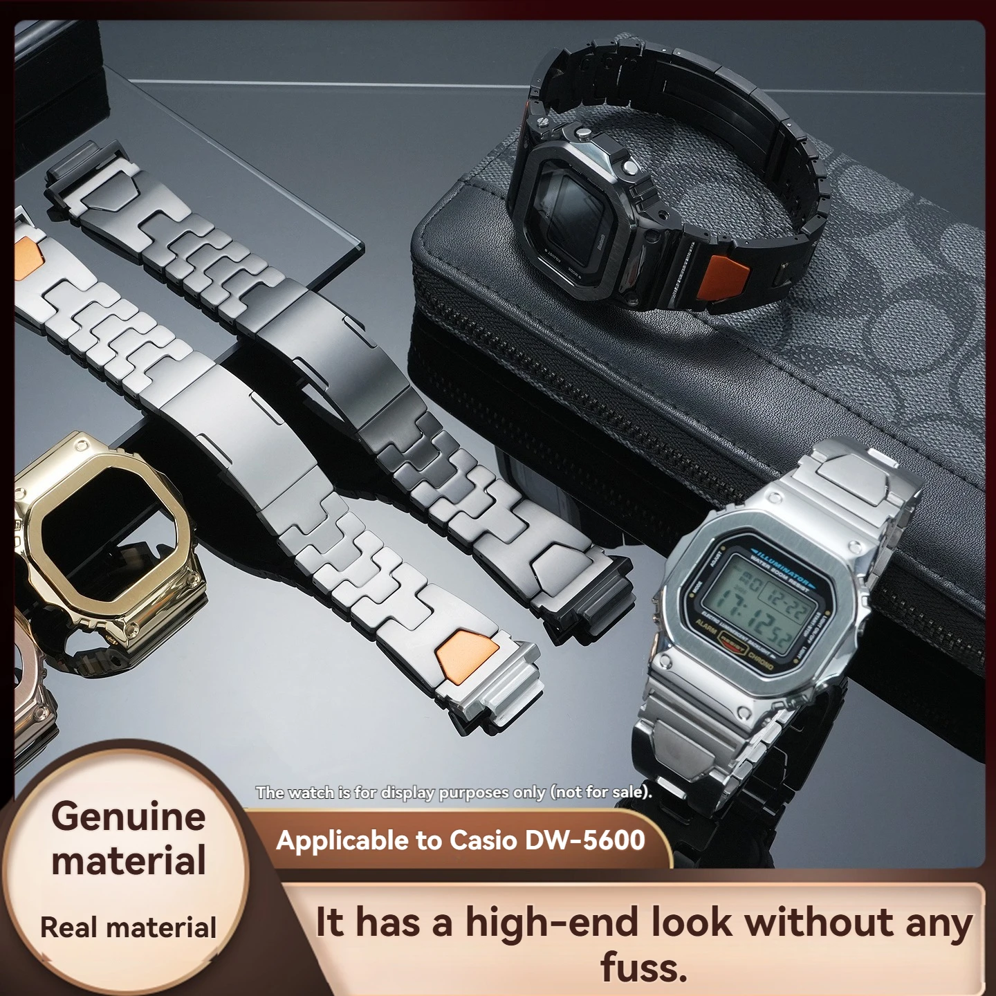 Подходит для Casio DW-5600/GW-M5610/GMW-B5600, модифицированные и улучшенные аксессуары для ремешков часов из нержавеющей стали.