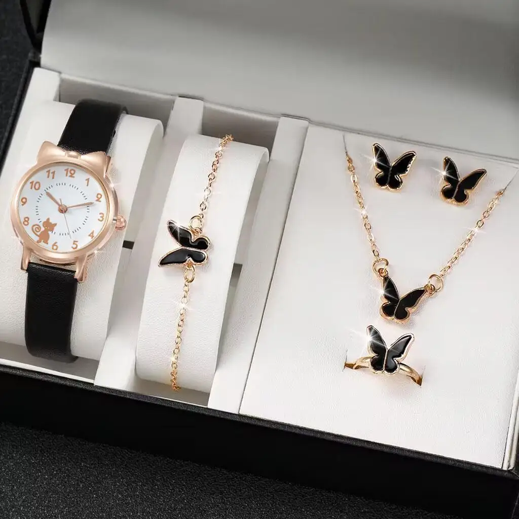 

Fashion Women's Waterproof Quartz Watch PU Leather Strap Students Watch