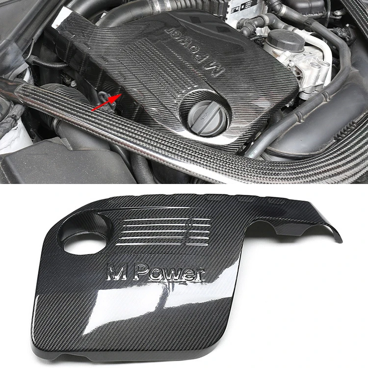 High Quality Dry Carbon Fiber Engine Cover for  M3 M4 F80 F82 Carbon Fiber Hood