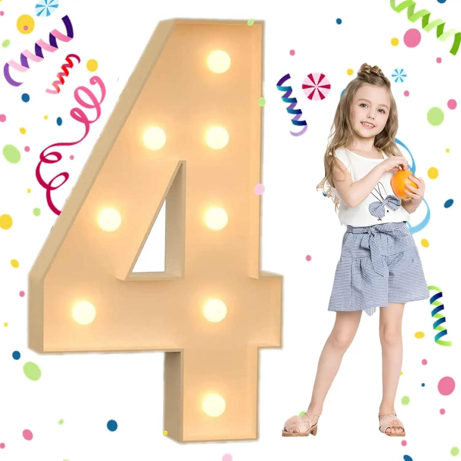 Led Number Light Alphabet 26 Digits Sign Birthday Party Decoration