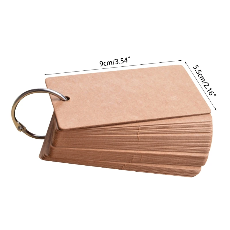 Portable Refillable Blank Study Card Index Card Small Flipping Study Cards