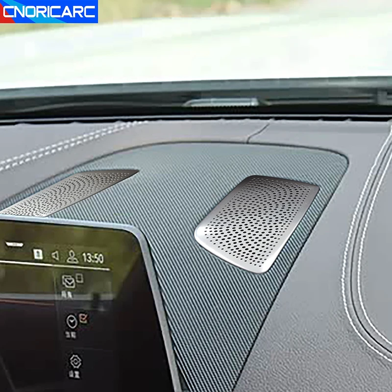For BMW 5 Series G30 2018-2022 LHD Car Dashboard Speaker Air Vent Panel Cover Trim Interior Accessories Stainless Steel Sticker