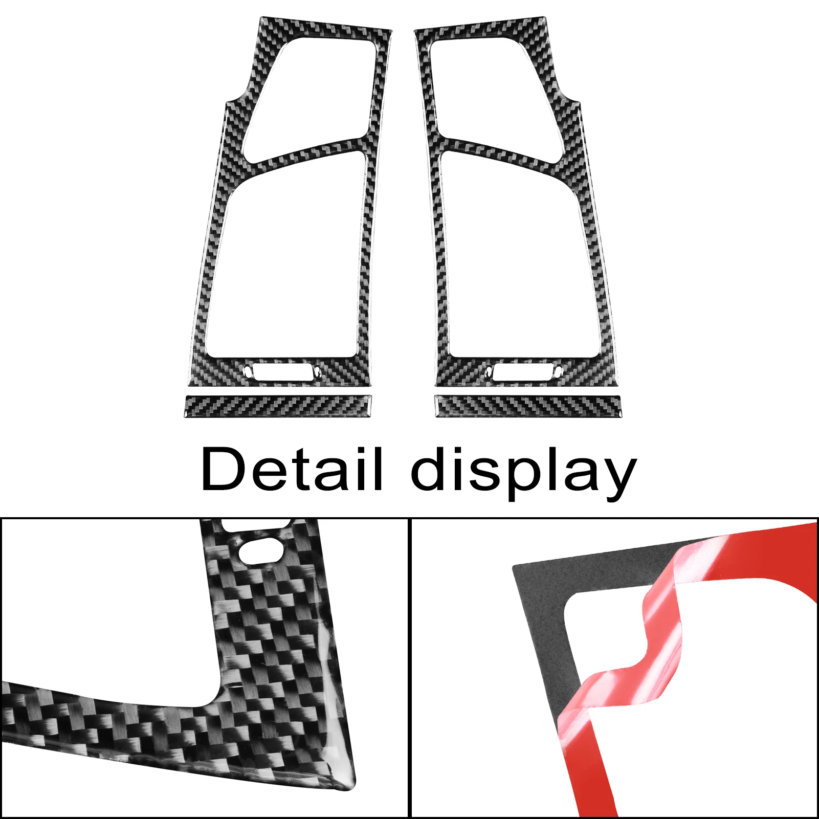 Carbon Fiber Stickers Sides Air Conditioning Outlet Panel Frame Trim For BMW 1 Series E81 E82 E87 E88 2008-2013 Car Accessories