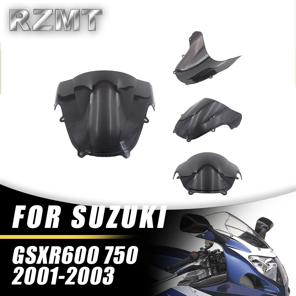 

Front Double Bubble Wind Deflector Windscreen For SUZUKI GSX-R600 GSX-R750 2001-2003 2002 Motorcycle Accessories Windshield